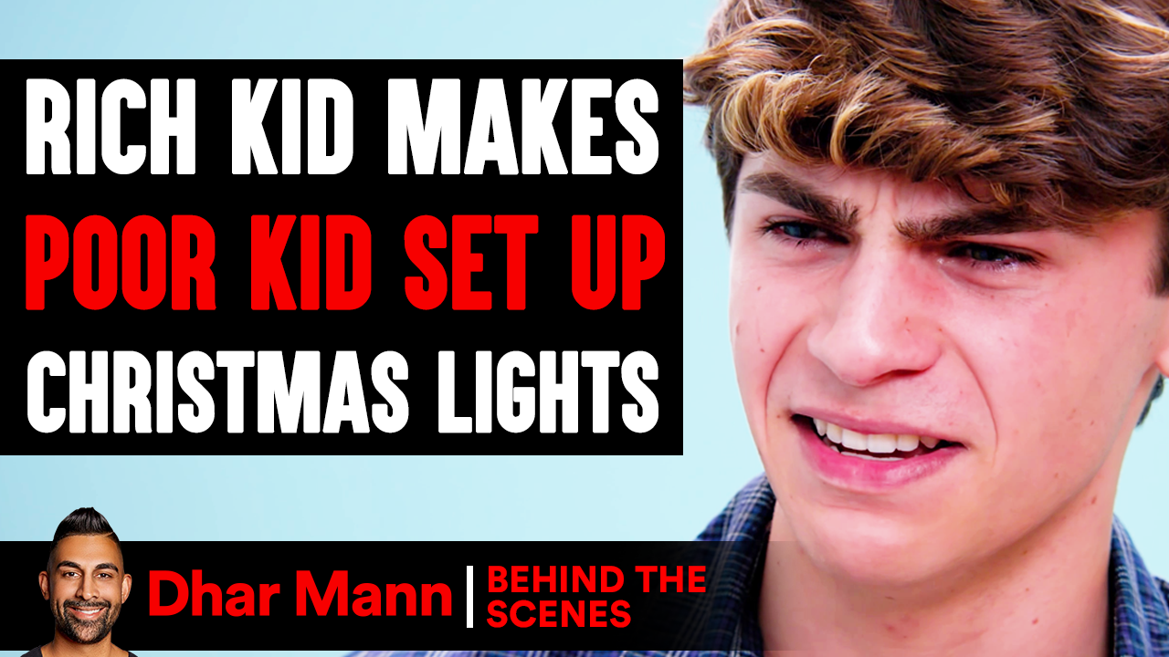 Rich Kid Makes POOR KID Set Up CHRISTMAS LIGHTS (Behind The Scenes)