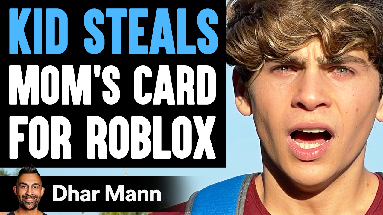kid steals moms card for roblox
