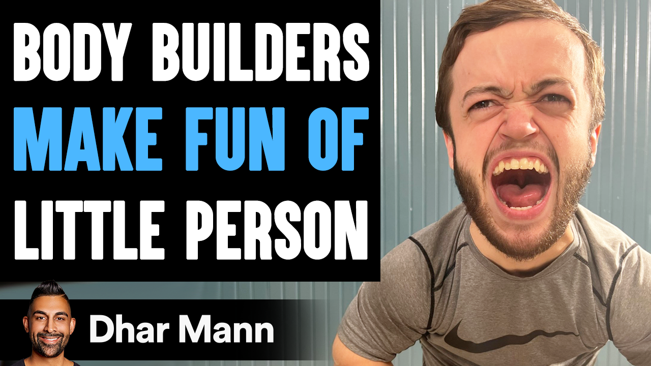 body builders make fun of little person dhar mann and dwarf mamba collab video