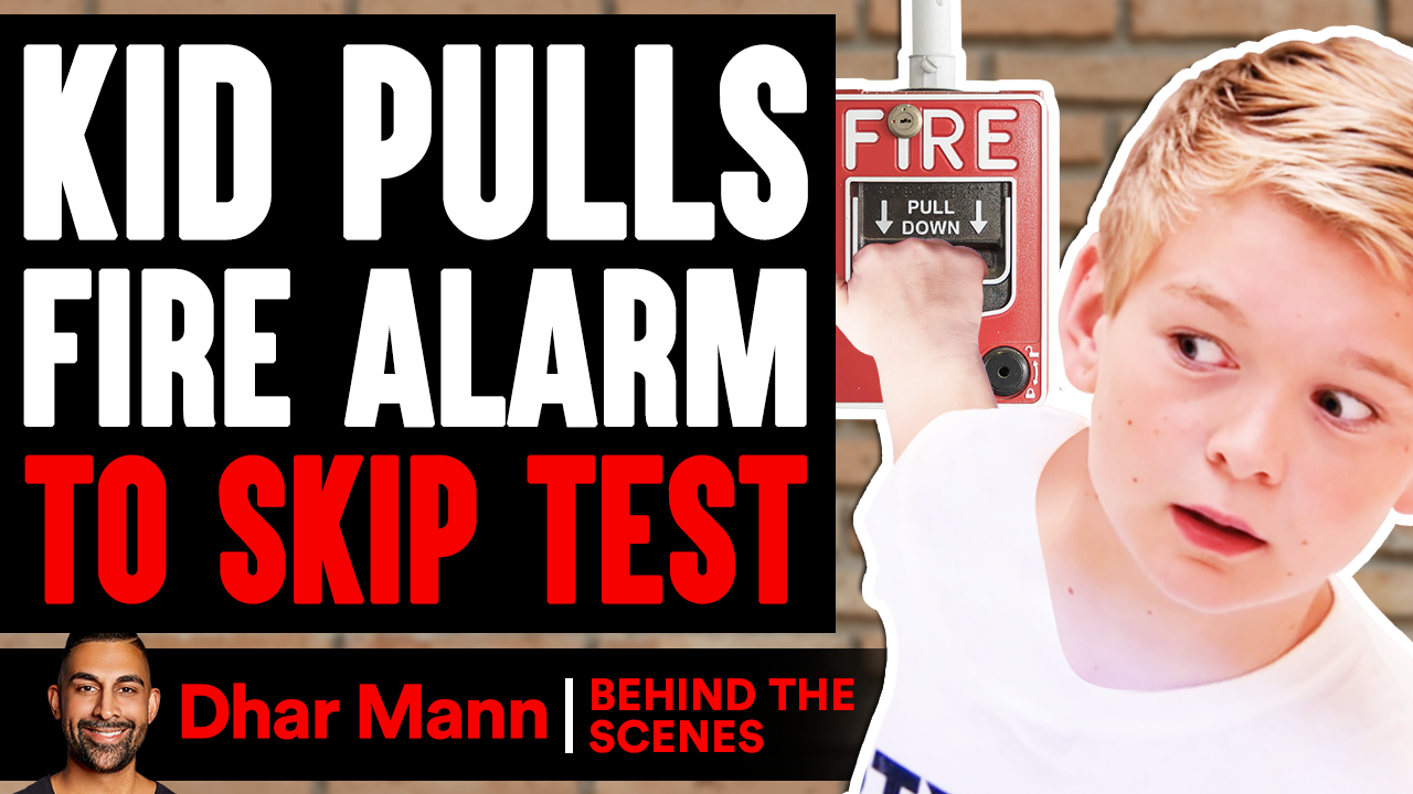 dhar mann behind the scenes kid pulls fire alarm video